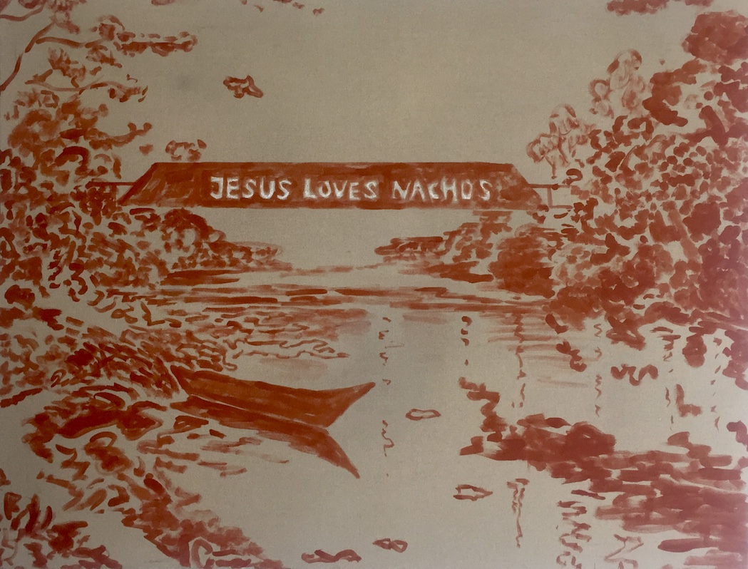 Jesus Loves Nachos 2012 (115x150cm) Öl/Lw