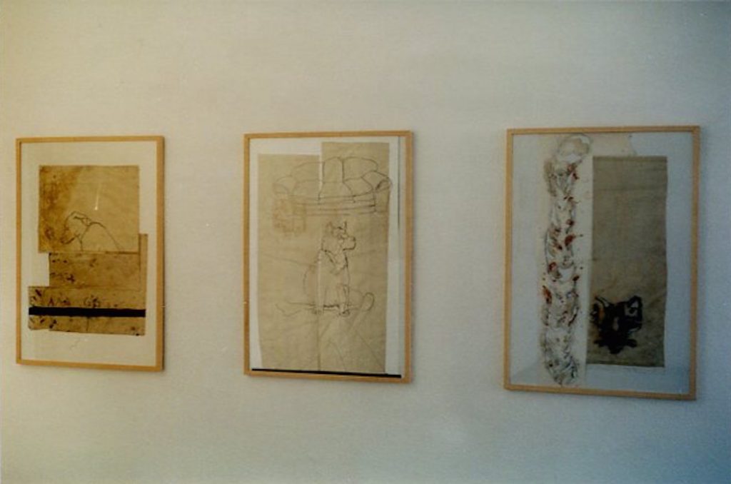Ausstellung Mad Man`s Moon Galerie Margit Haupt/ Graphik-Collagen 2005 (je 100x70cm)