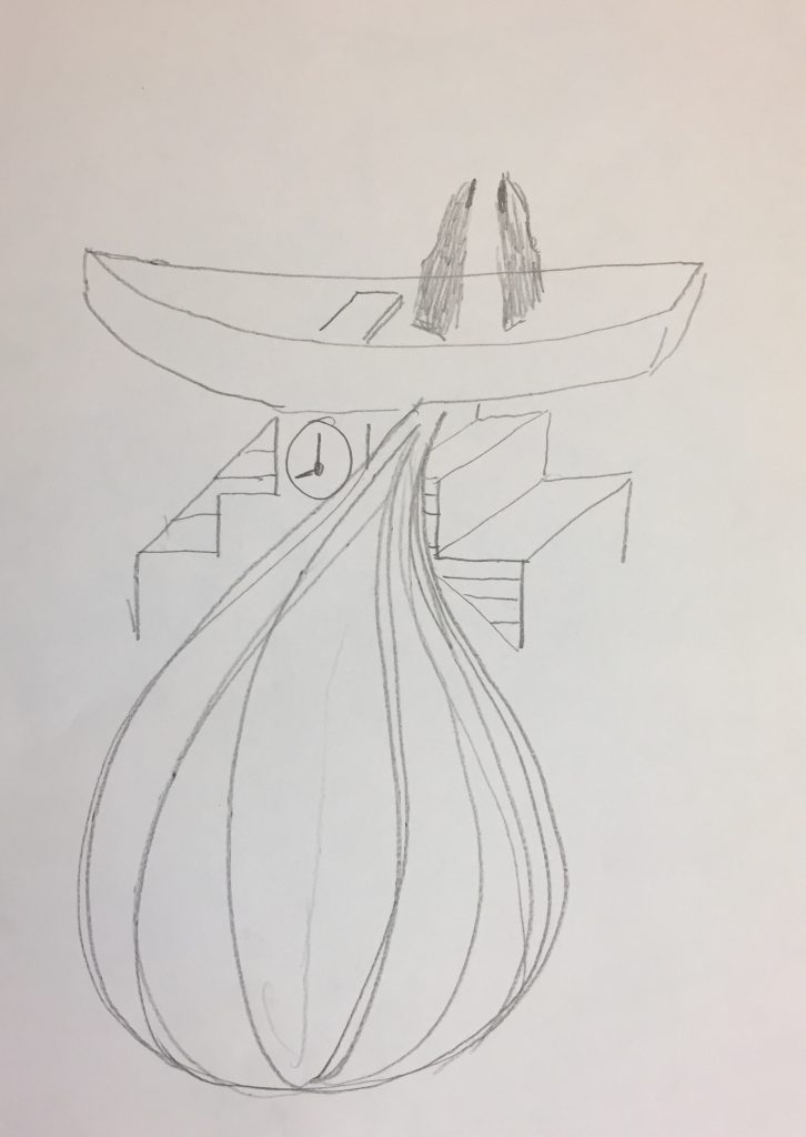 Um Acht 2022 (29,8x21cm) Graphit/Papier
